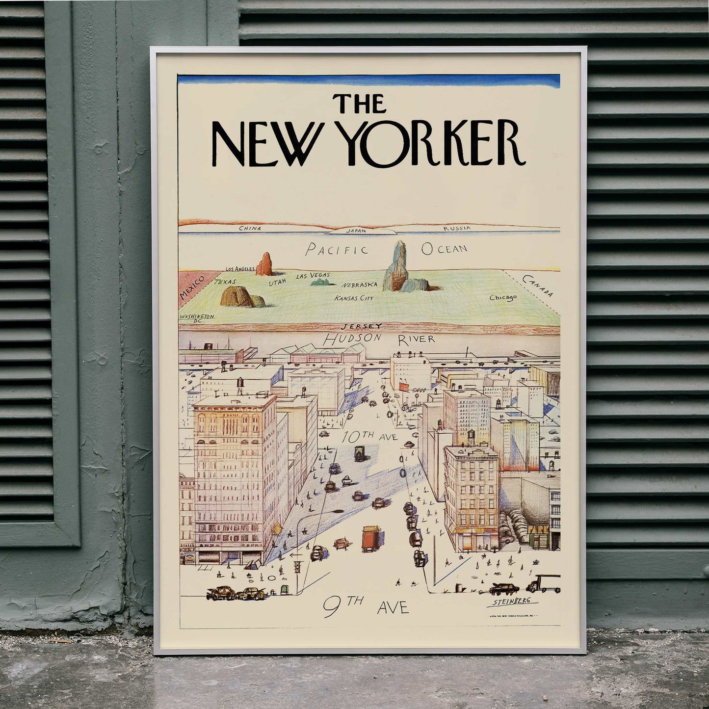 Silver aluminium picture frame with clean lines and a subtle metallic finish, suitable for displaying photos or artwork in a modern interior., scene picture showing a poster in the frame