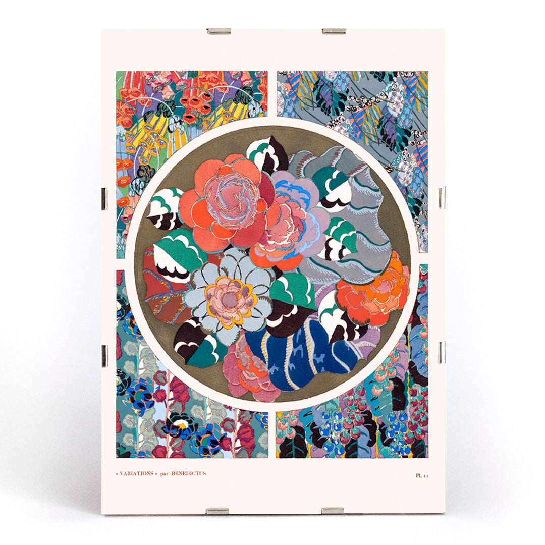 , framed and displayed in modern living room decor