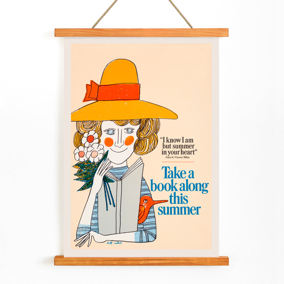 , with wooden magnetic frame on white background