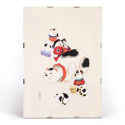 , framed and displayed in modern living room decor