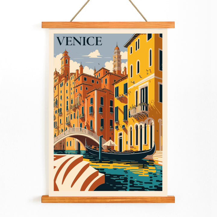 , with wooden magnetic frame on white background